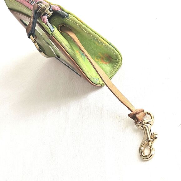 Vintage DOONEY & BOURKE Green DB Monogram Multicolor ID Coin Purse College Y2K - Picture 11 of 12